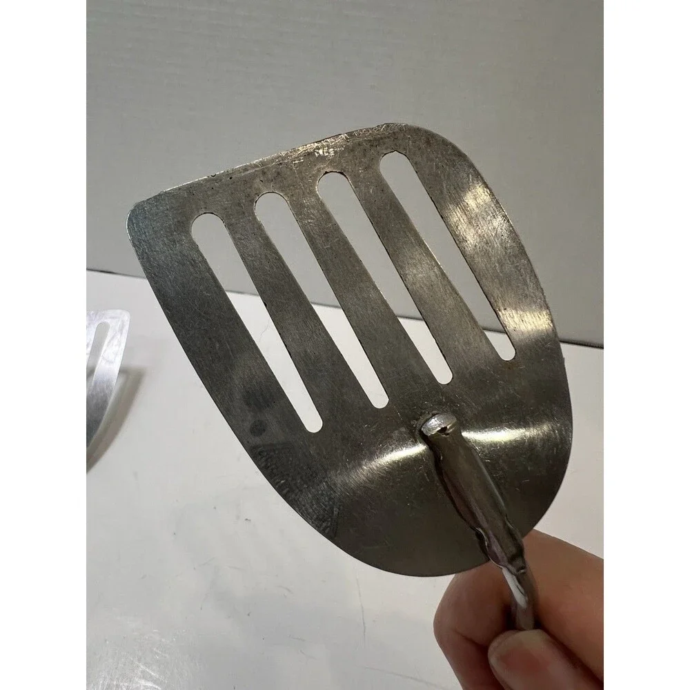 Vintage Ekco Kitchen Utensils 2 Spatula Slotted Spoon Set Of 3 Long Handled